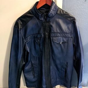 INC Mens faux leather jacket
